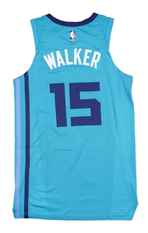 2017-18 Kemba Walker Game Used Charlotte Hornets Jersey Worn on Opening Night October 18, 2017 vs Detroit Pistons - 24 Pts (NBA/MeiGray)